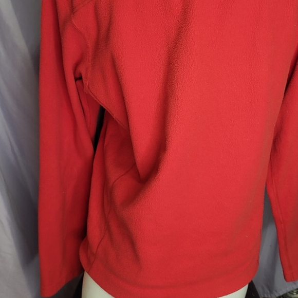 The North Face Red and Gray Quarter-Zip Fleece - Picture 4 of 4
